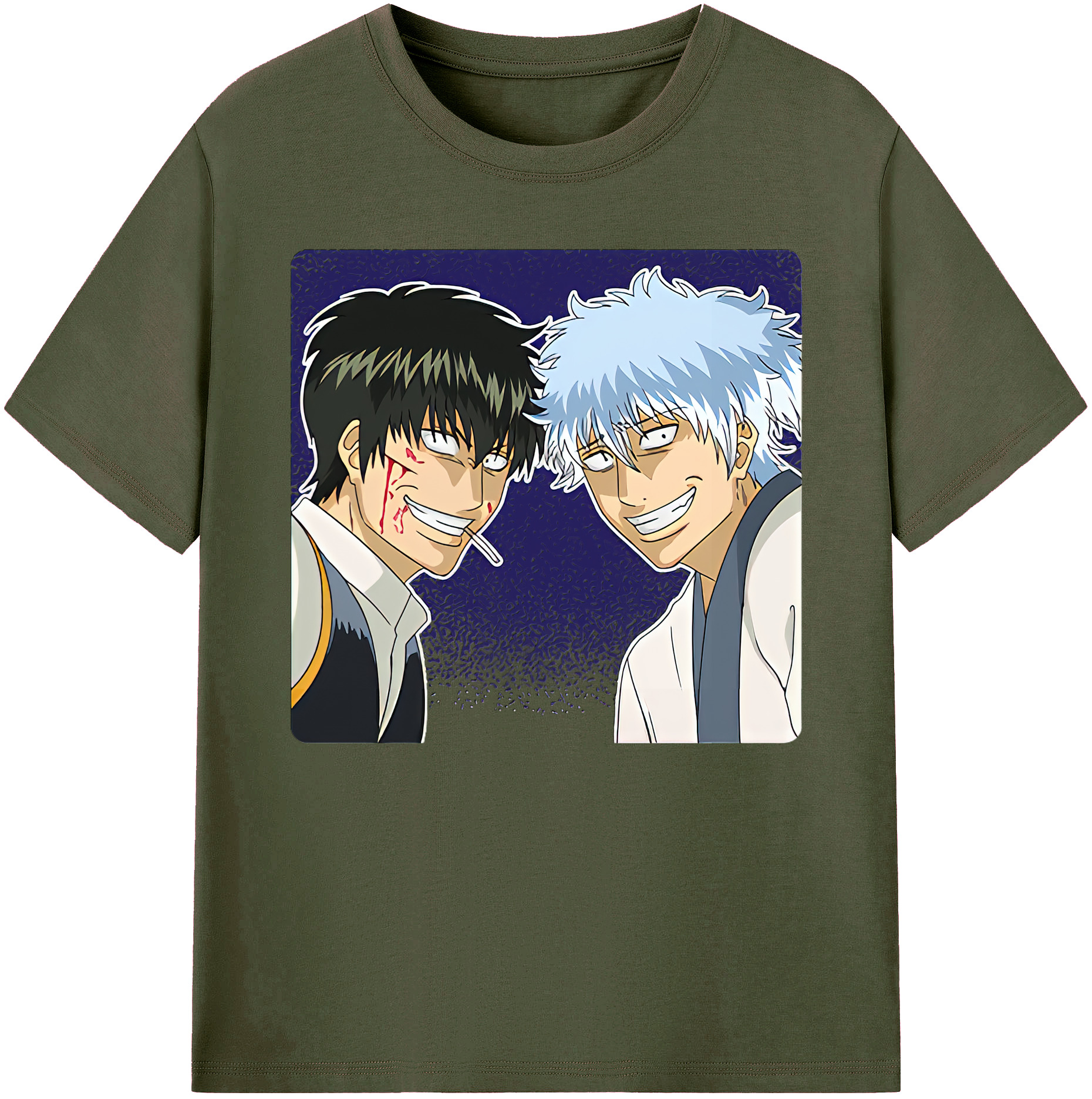 （画像用） ぎんたま 坂田銀時（さかたぎんとき） 神楽 志村新八（しむら しんぱち） GINTAMA Sakata Gintoki Kagura Shimura Shinpachi 綿100％ メンズ半袖Tシャツ｜肌触りやわらか＆通気性